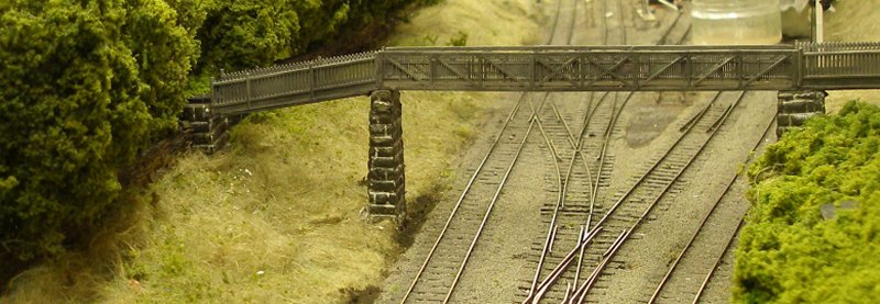 Model of Calder Valley private railway bridge 109, looking westwards. 