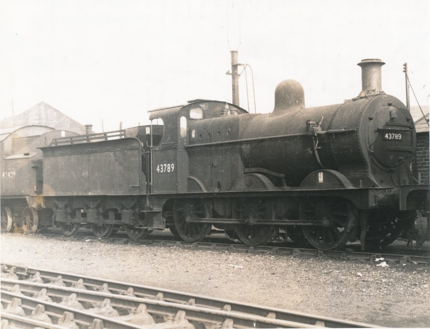 42429 and 43789 on the scap road, Gorton Works, 15 February 1963.