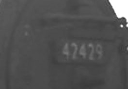 Close of number plate on the front of 42429 on 22 February 1962