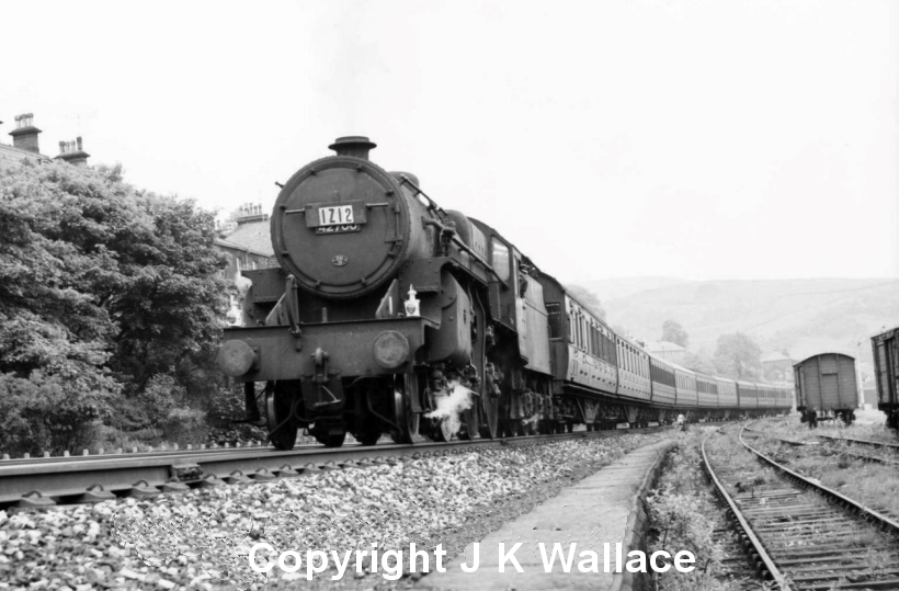 42700 Hughes Fowler 5MT 2-6-0  departing Todmorden with 1Z12 Todmorden-Southport excursion on 9 June 1962.