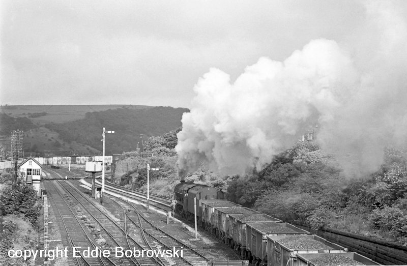 Stanier 8F 48519 takes the line to Stansfield Hall and Rose Grove via Copy Pit in July 1968, photo Eddie Bobrowski
