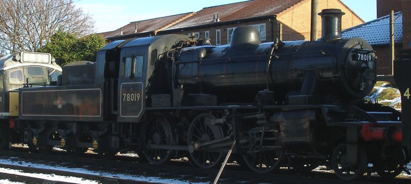 BR Standard Class 2 78019 at Loughborough, 30 December 2014