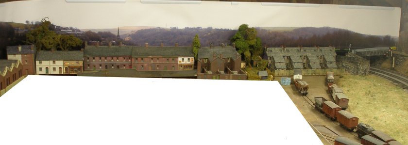 Arkville Model Railway, East Lancashire: terraced houses forming a backdrop to Hall Royd Junction
