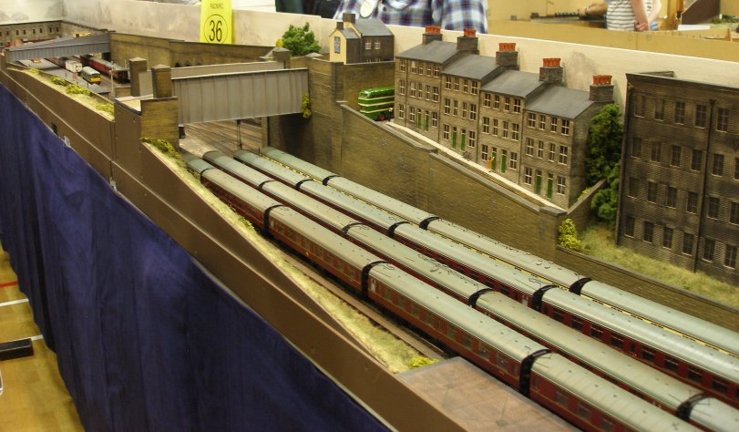 Bradfield Gloucester Square exhibited by the Tring Model Railway Club. 
