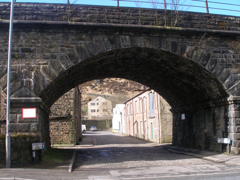 Gauxholme Canal Bridge and Viaduct (Bridge 101) photographed on Fridat 25 March 2016.