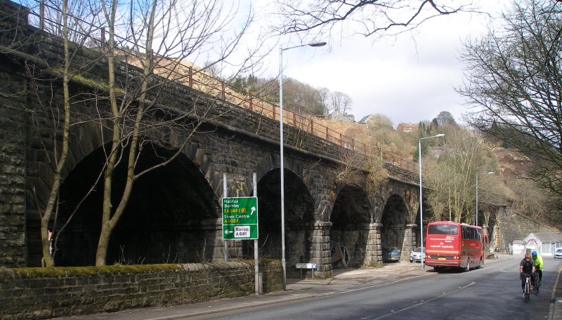 Gauxholme Canal Bridge and Viaduct (Bridge 101) photographed on Fridat 25 March 2016.