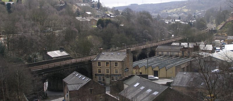 Gauxholme Canal Bridge and Viaduct (Bridge 101) photographed on Fridat 25 March 2016.