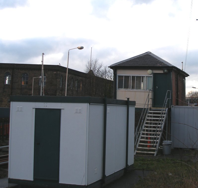 Brierfield Box showing metal starircase.