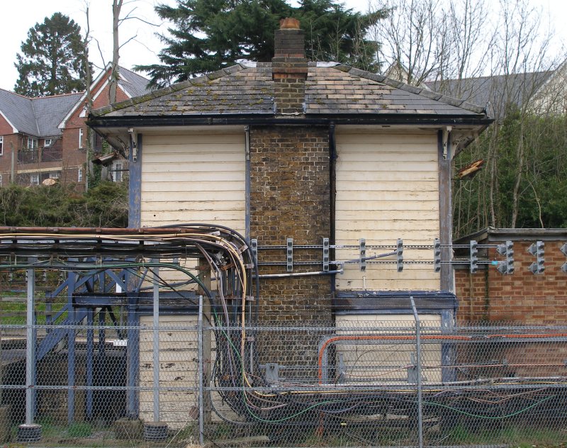 Chorleywood Station signal box, Metropolitan Line, London Underground: rear elevation