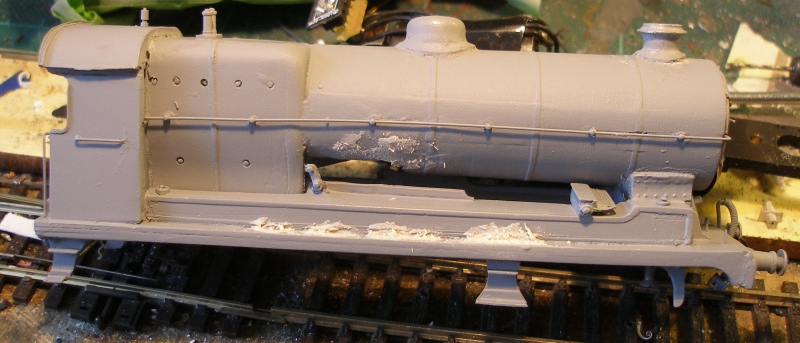 Sutherland Models LYR Class 31 0-8-0 heavy goods loco with final areas being fettled before spraying