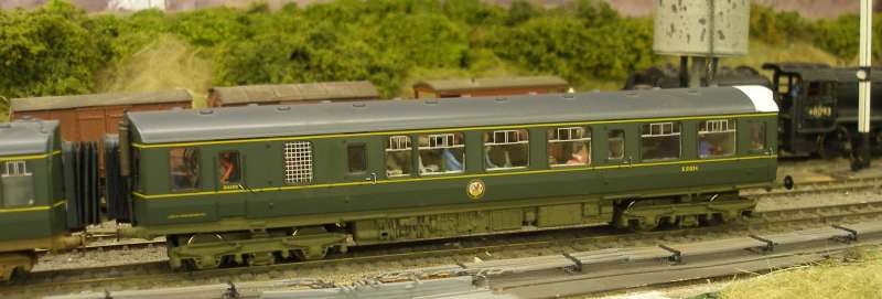 Hornby Class 110 DMU re-motoring project: completed model out on trial runs seen passing Hall Royd Junction in the Manchester direction