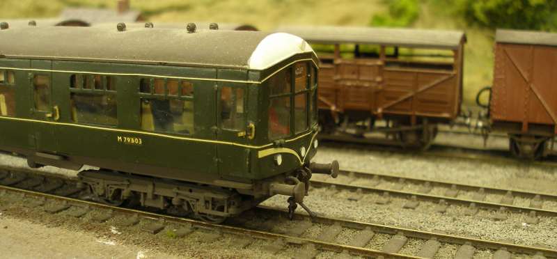 Hornby Class 110 DMU re-motoring project: the front of a DC Kits Derby Lightweight to illustrate the buffer castings.