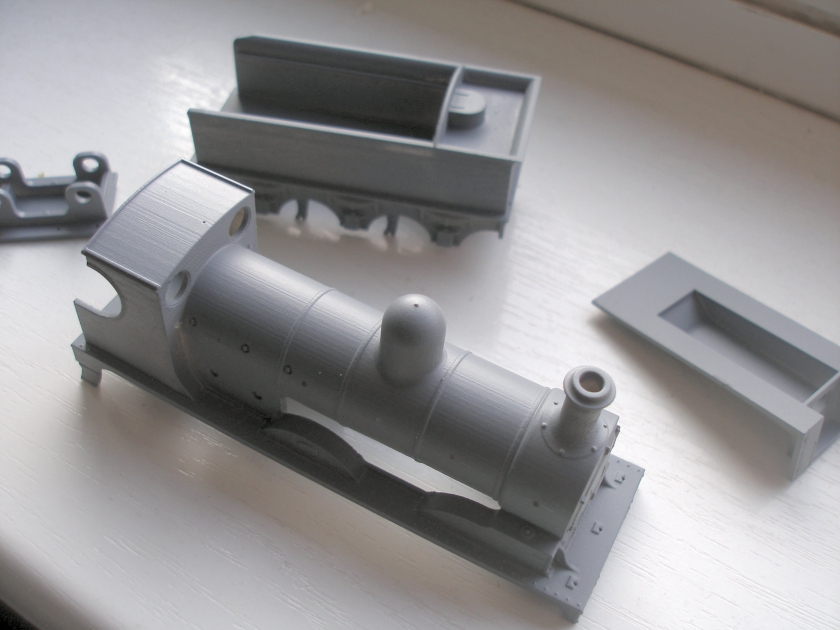 AJModels LYR Aspinall Class 27 0-6-0 body and tender kit: first coat of grey primer