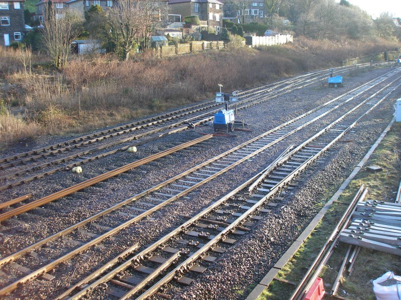 The crossover was removed as part of the Tod curve installation: this is the view on 22 March 2014.