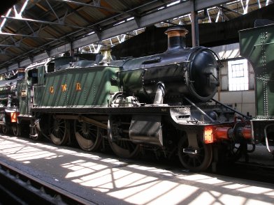 GWR Large Praire tank 6106 inside the running shed at Didcot Railway Cebtre 6 Mat 2013