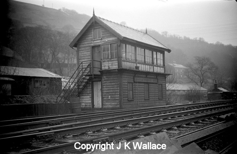 Dover Bridge signal box on the LYR Calder Valley in the early 1960s