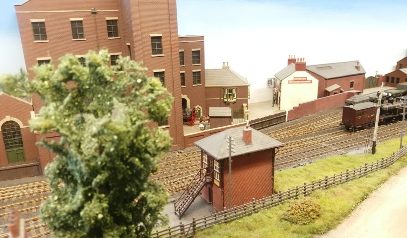 Eccleston LYR P4 model railway: looking towards the storage yard