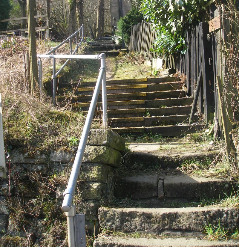 Calder Valley Main Line Light Bank Foot Crossing photographed on 25 March 2016