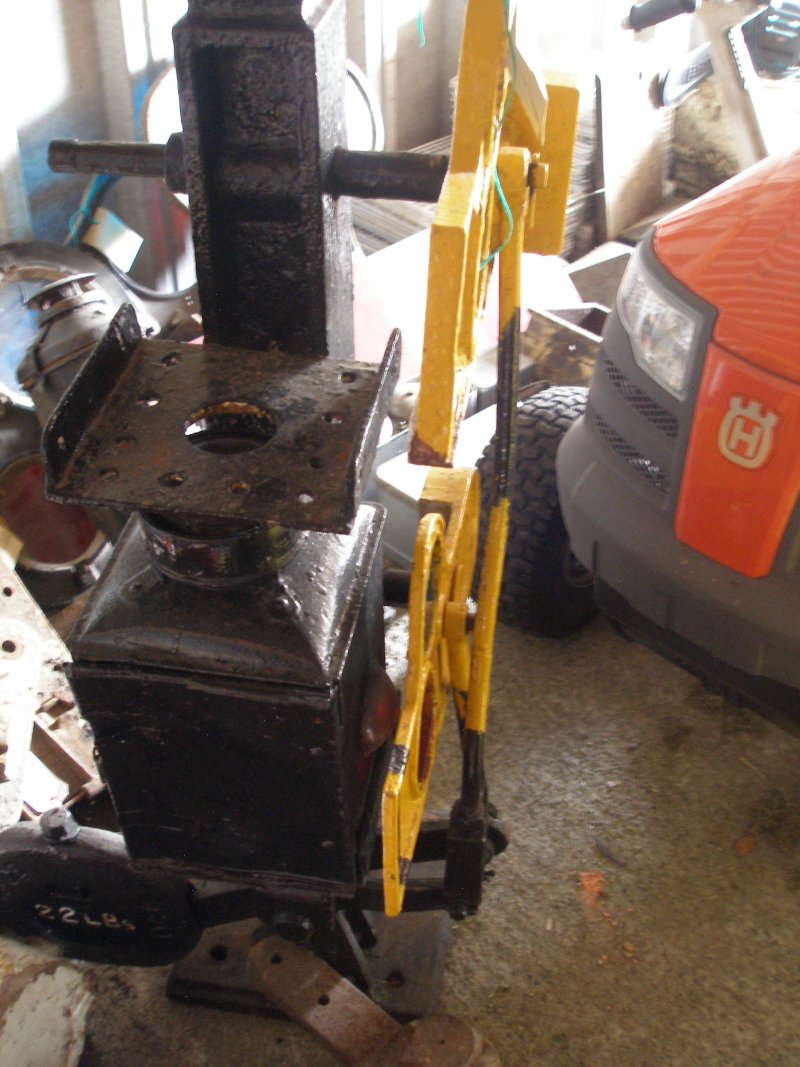 Side view of L&YR 2-arm ground signal as seen in store at Llanuwchllyn 16 July 2015