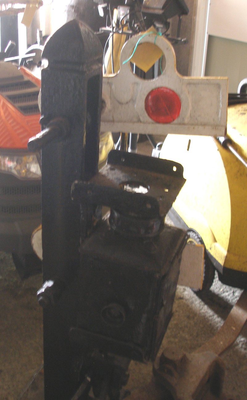 Rear view of L&YR 2-arm ground signal as seen in store at Llanuwchllyn 16 July 2015