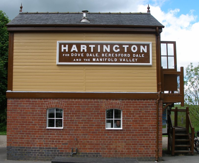 Preserved L&NWR signal box at Hartington on the Tissington Trail 8 June 2014 Rear elevation