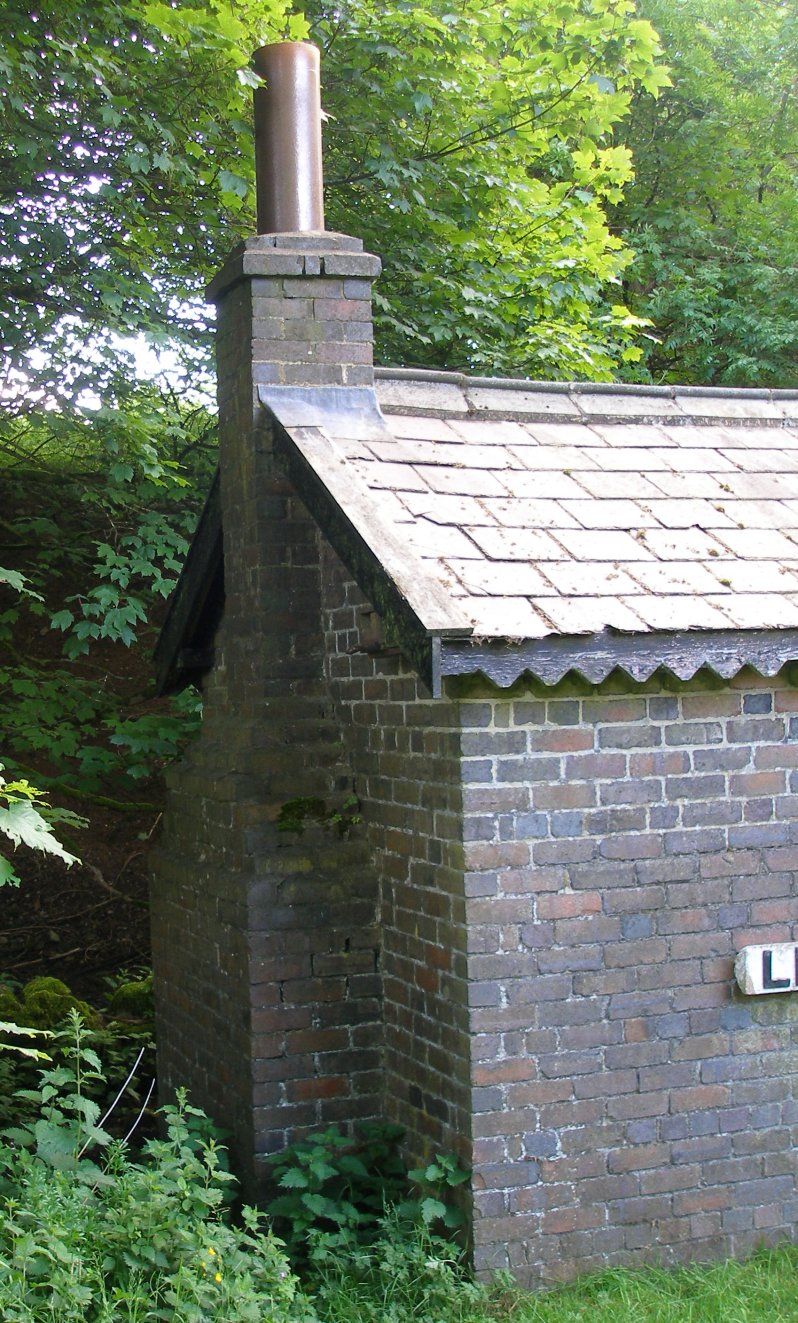 L&NWR Hartington Permanent Way Hut 10 July 2014 Side elevation (east) showing chimney detail