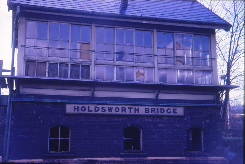 Holdsworth Bridge signal box, Halifax in semi-derelict condition