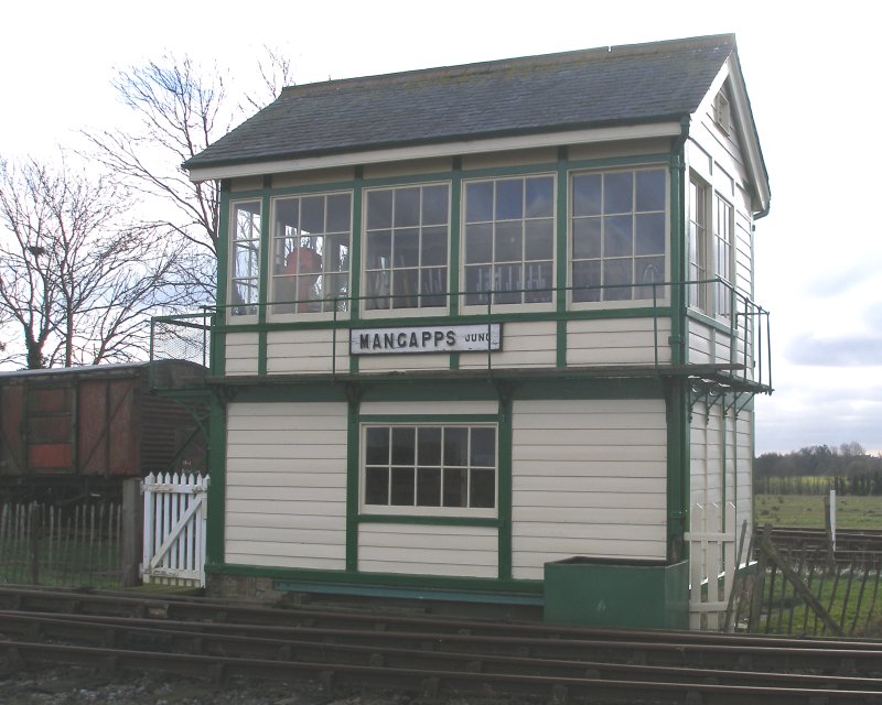 Mangapps Farm Railway Museum Great Eastern Railway signal box February 2015 three quarters front view