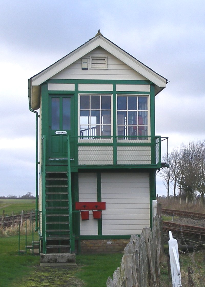 Mangapps Farm Railway Museum Great Eastern Railway signal box February 2015 end gable with door