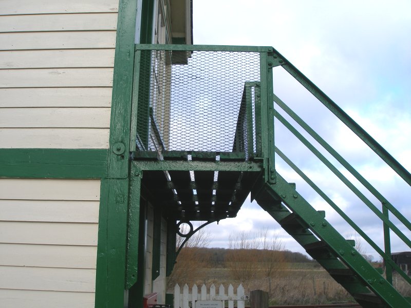Mangapps Farm Railway Museum Great Eastern Railway signal box February 2015 balcony