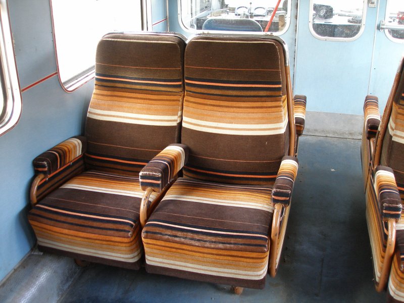 Metro-Cammell DMU Class 101 showing 2nd class seating and panelling