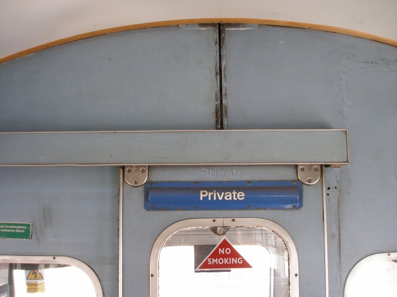 Metro-Cammell DMU Class 101 showing top of internal cab door