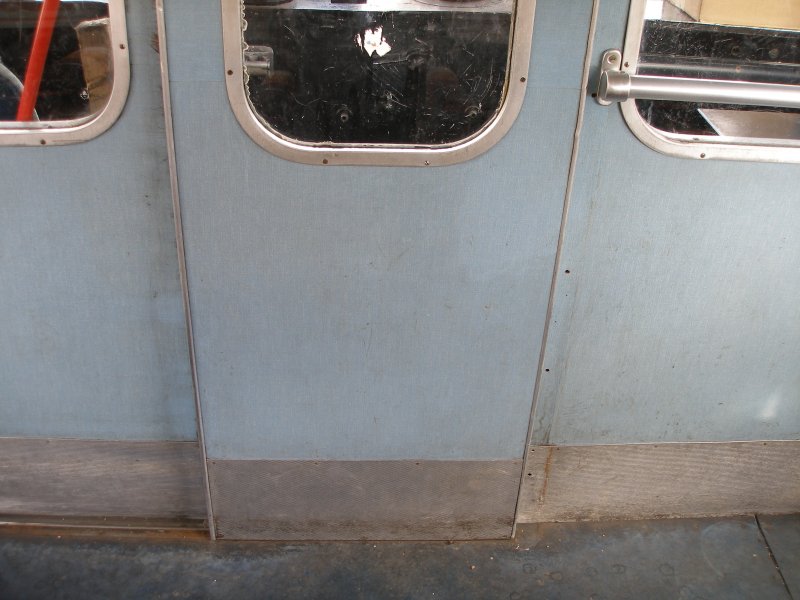 Metro-Cammell DMU Class 101 showing bottom of internal cab door