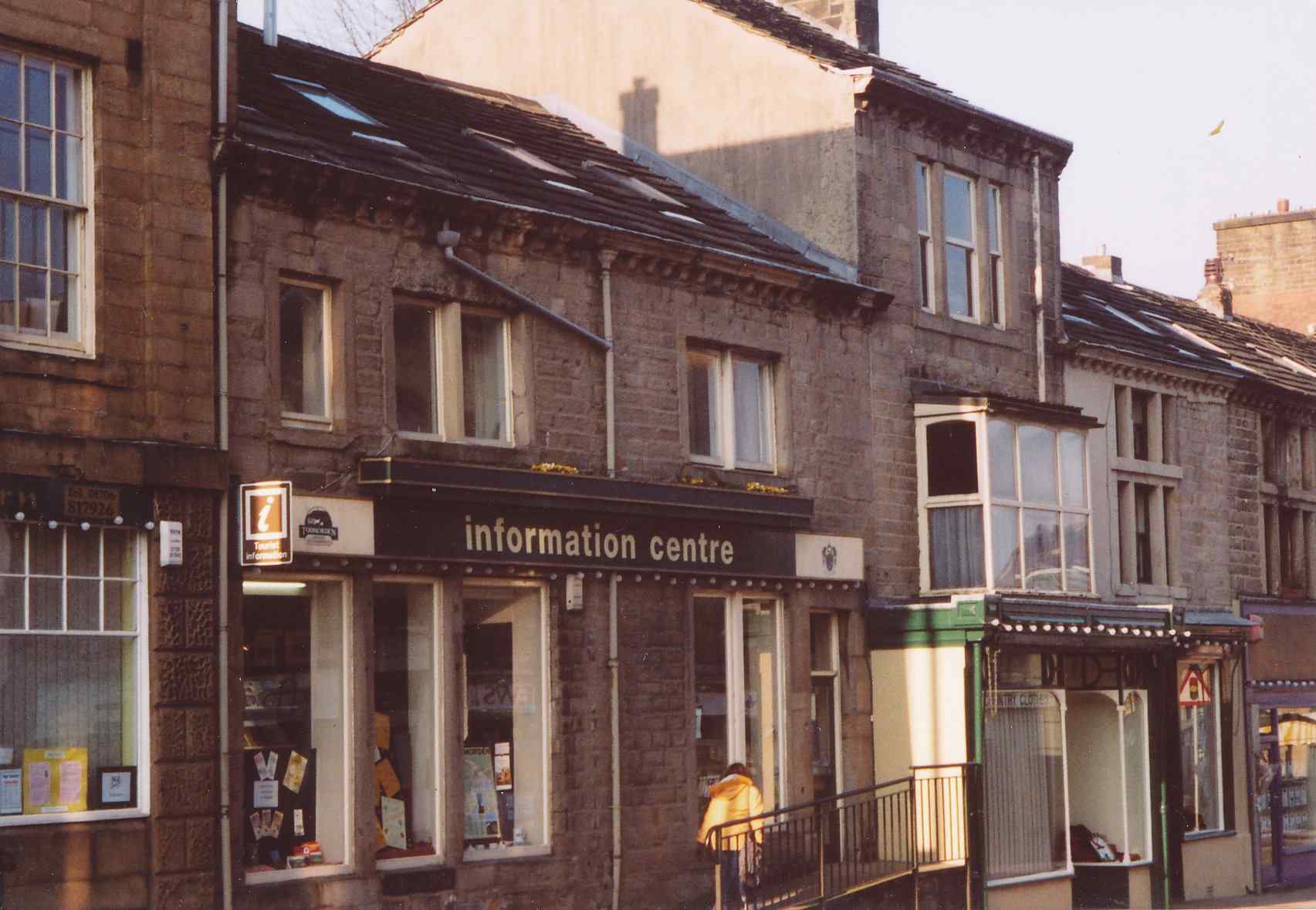 15-17 Burnley Road, Todmorden; close-up of Information Centre