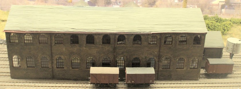 Howarth goods shed 4mm scale. Rear elevation