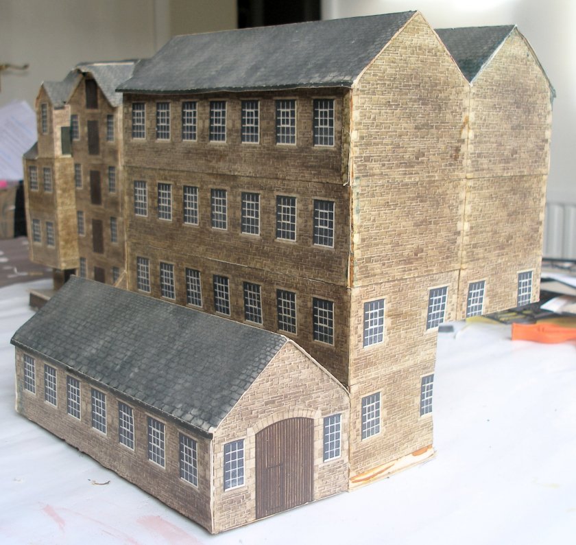 Large warehouse constructed from Bilteezi Cotswold series sheets based on a Hambings diorama