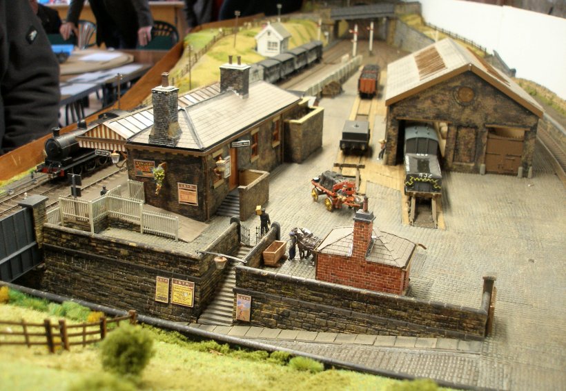 The Ryburn Lancahsire 7 Yorkshire Railway (LYR) P4 4mm scale layout as seen at the Lancashire & Yorkshire Railway Society Modeller's Meeting Todmorden 25 Mach 2023.