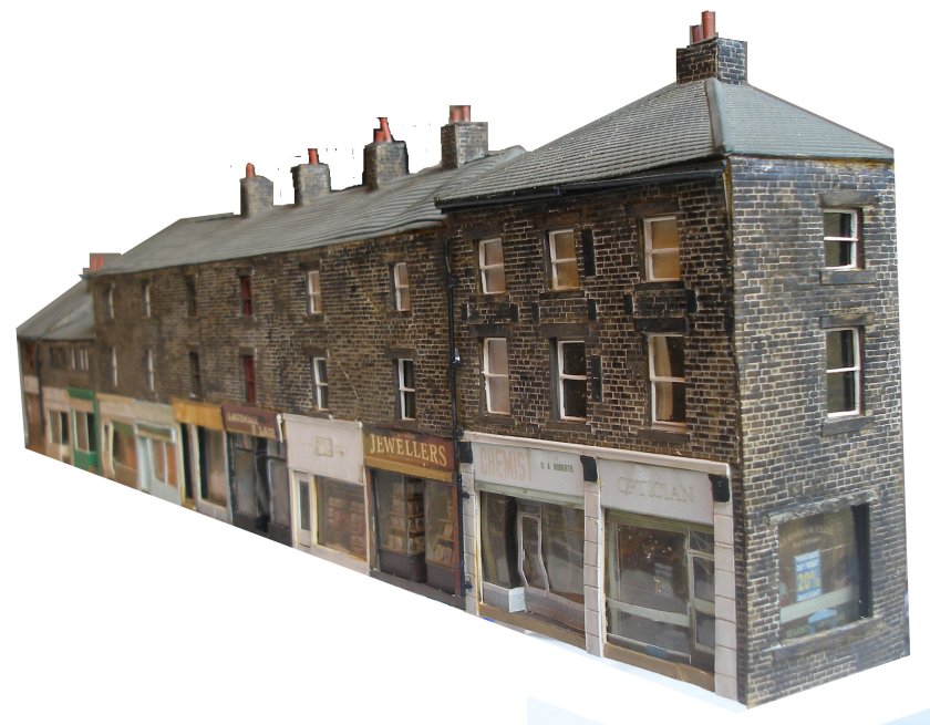 Commercial Street, Brighouse - the shops opposite Wilko: three quarters frontage