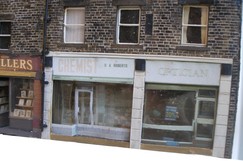 Commercial Street, Brighouse - the shops opposite Wilko: shop front detail