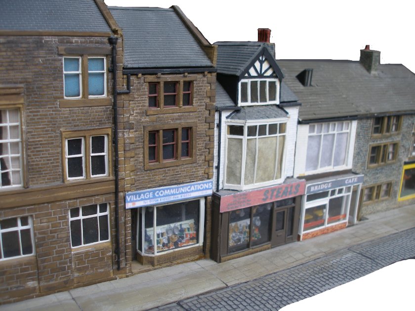 Burnley Road, Todmorden shops in 4mm scale