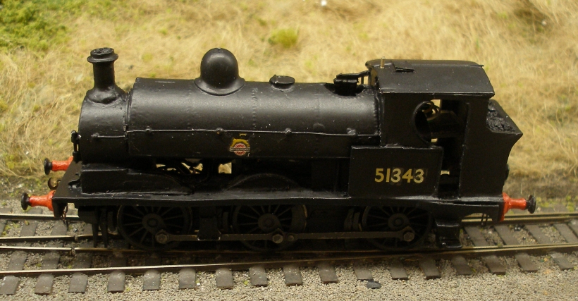 LYR Barton Wright Class 23 0-6-0ST mounted on a Bachmann Pannier chassis, viewed on Hall Royd Junction, driver's side.