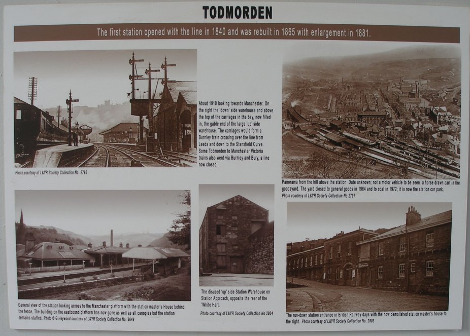 Panel displayed in Todmorden station