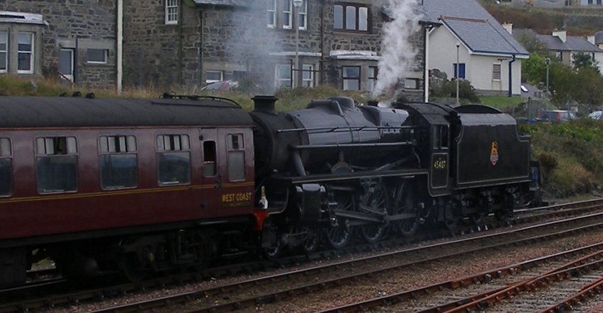 45407 readies for the return to Fort William