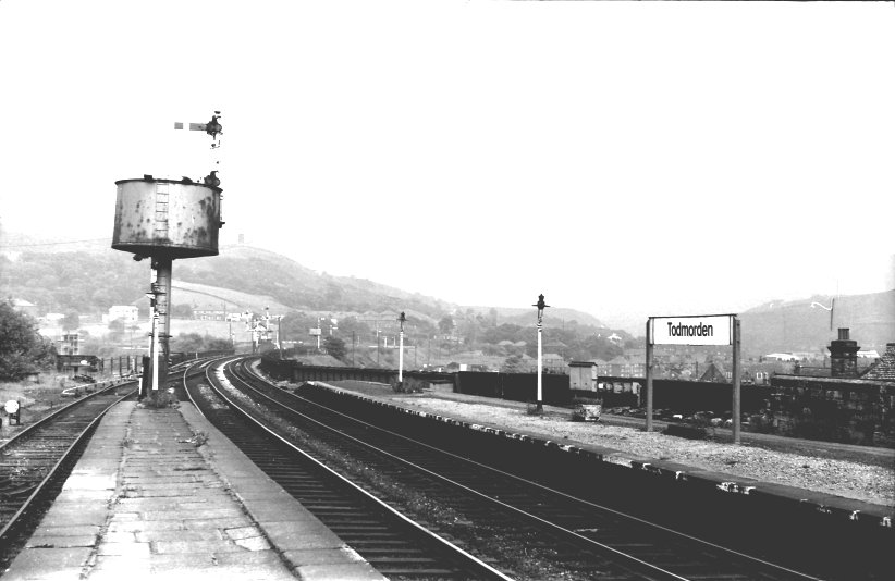 Todmorden looking east towards Hall Royd Junction 1969