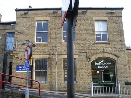 Entrance to Todmorden Station 19 April 2013