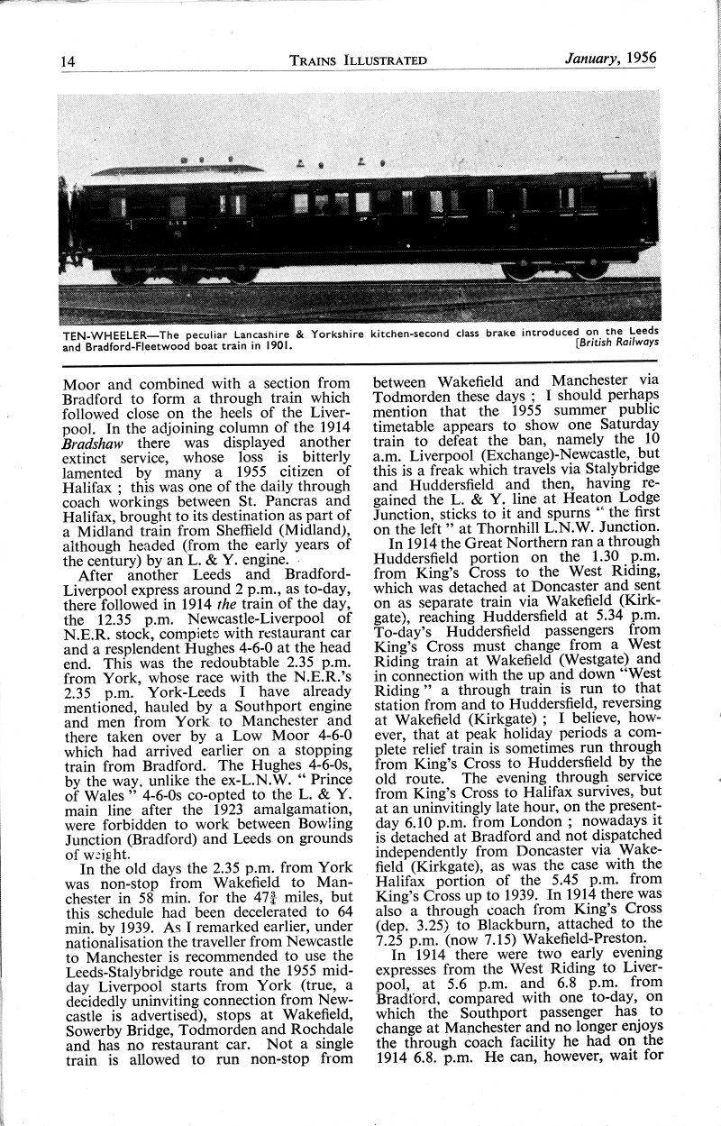 Calder Valley Main Line article Part 3, Trains Illustrated January 1956