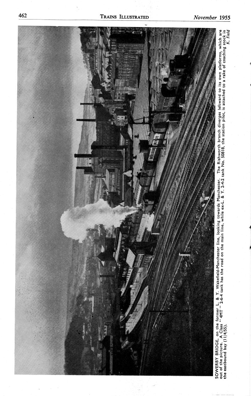 Trains Illustrated article Calder Valley main line November 1955.