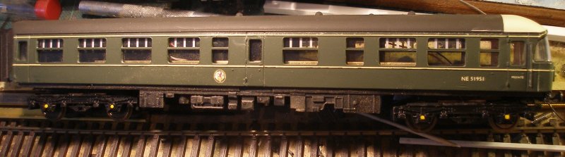 Trix/Dapol Class 124 InterCity with Replica chassis showing brass angle bracing just visible through the windows.
