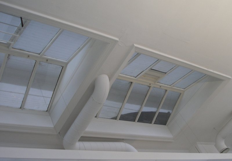 Manchester Victoria Railway Station 11 April 2015 on the occasion of a guided tour organised by the Lancashire & Yorkshire Railway Society: booking office skylight detail