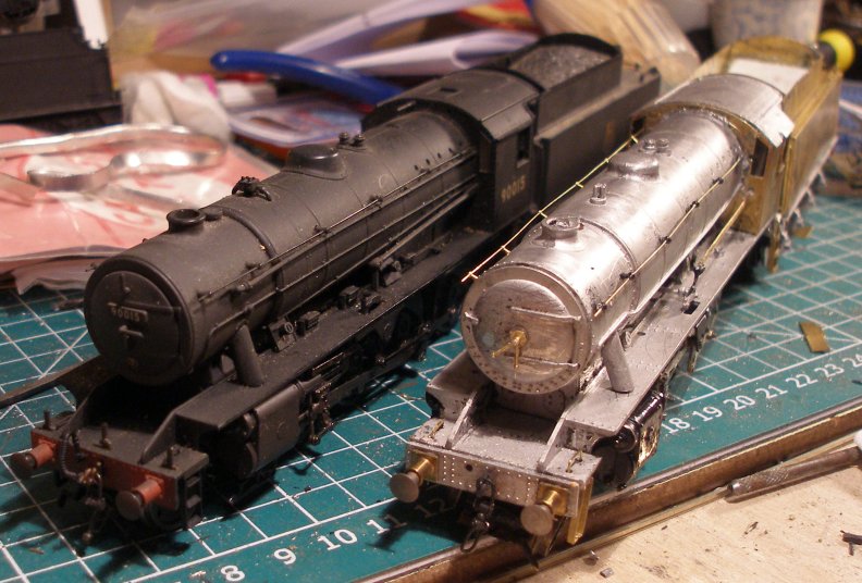 Bachmann 4mm WD 2-8-0 and DJH models side-by-side